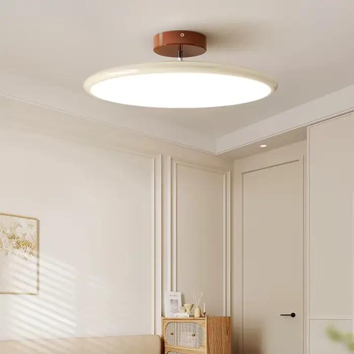 Plafonnier Led nordique circulaire à intensité variable, luminaire décoratif d'intérieur, idéal pour une chambre à coucher, un salon ou un bureau
