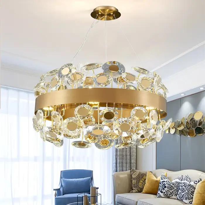 Lustres modernes pour salon luxe cristal suspension cuisine île suspension lampe éclairage intérieur décor Lustre luminaire