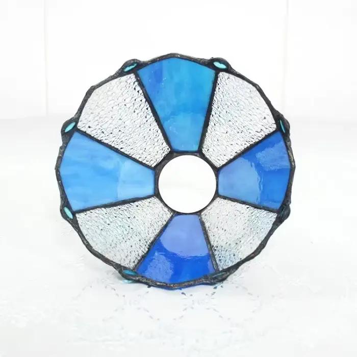 Tiffany-Abat-jour en vitrail pour support Inda, lampe de table, lampes suspendues, éclairage de plafond, applique murale, luminaires, abat-jour uniquement