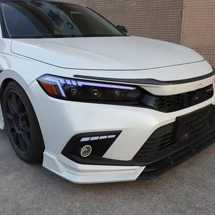 Ensemble de phares automobiles pour Honda Civic 11Th 2021 – 2024, phares avant de voiture Led, mise à niveau du nouveau projecteur, accessoires à trois lentilles