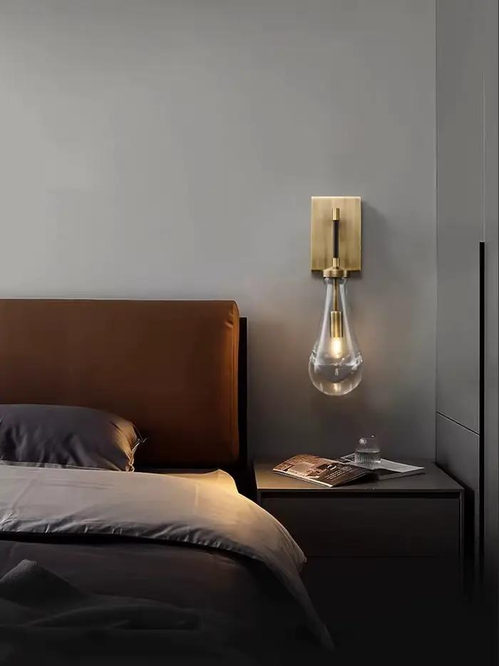 Lampe à suspension moderne en forme de goutte de pluie