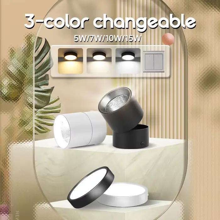 Spot lumineux Led en aluminium monté en Surface, éclairage d'intérieur, luminaire décoratif de plafond, idéal pour un salon ou une chambre à coucher, 5/10/15/25W, 220V