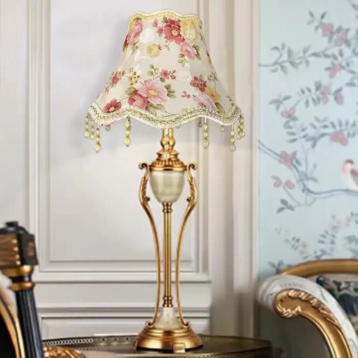 E27 abat-jour de lampe de Table 25CM Style européen applique couverture perle gland ombrage lampadaire cache-poussière applique murale