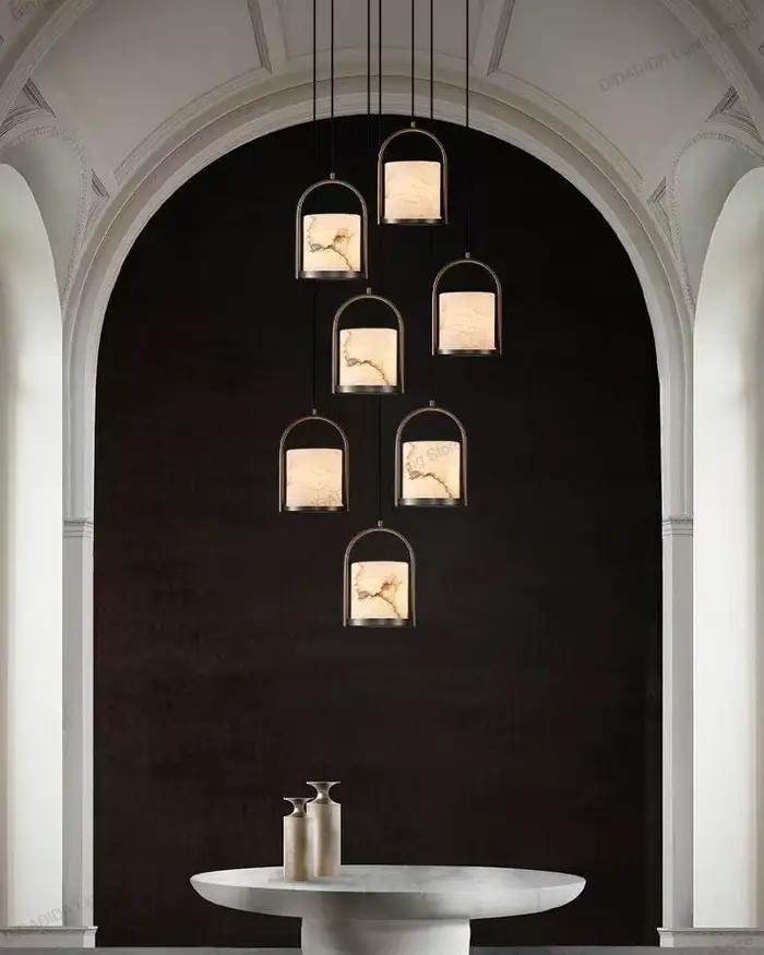 Lampe suspendue en marbre de luxe de Style nordique