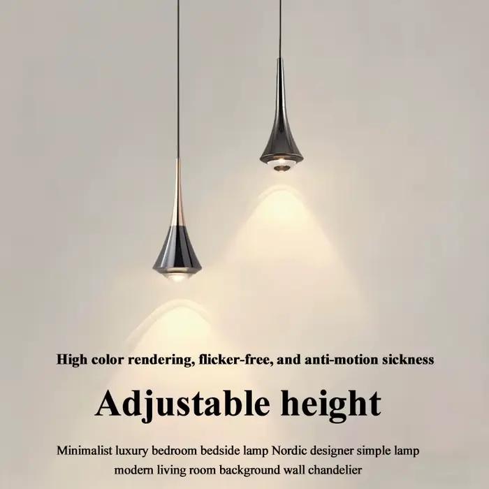 Pendentif LED lumières 3 couleurs de lumière 6W lustre moderne maison hauteur réglable suspension ligne