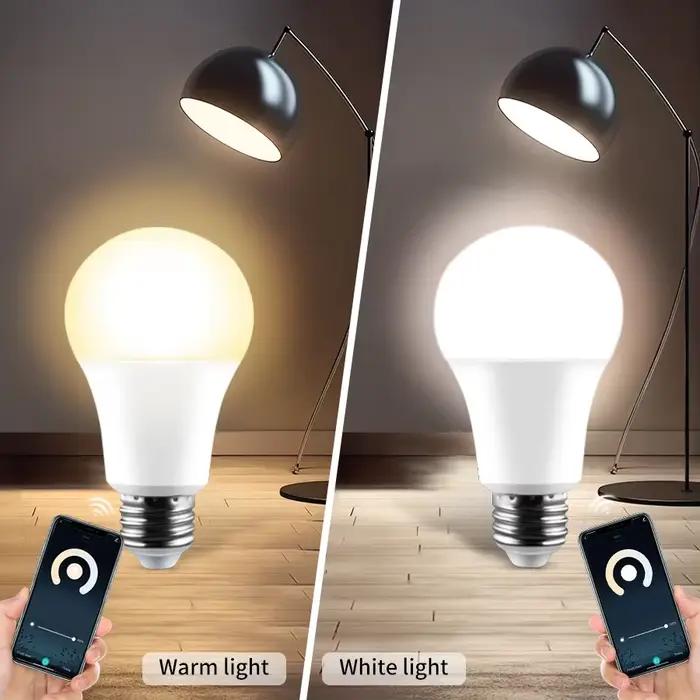 Ampoules LED intelligentes WiFi 220V 110V E27, application Cozylife 12W 15W 20W, lampe LED à intensité variable, blanc/chaud, Alexa Google Home, contrôle Vioce