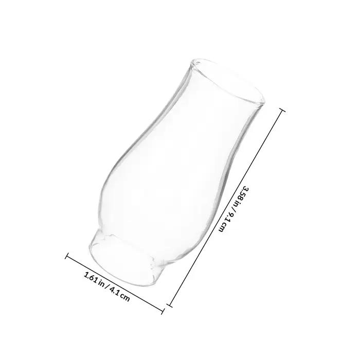 Abat-jour en verre de remplacement pour lampe à huile vintage, abat-jour transparent pour lampe Hurricane, éclairage d'urgence décoratif intérieur/extérieur