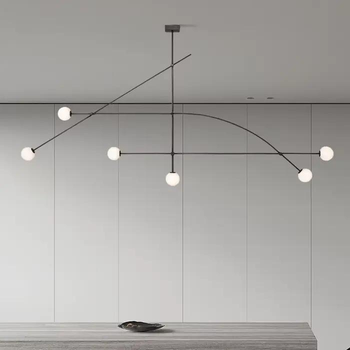 Plafonnier Suspendu Noir au Design Moderne