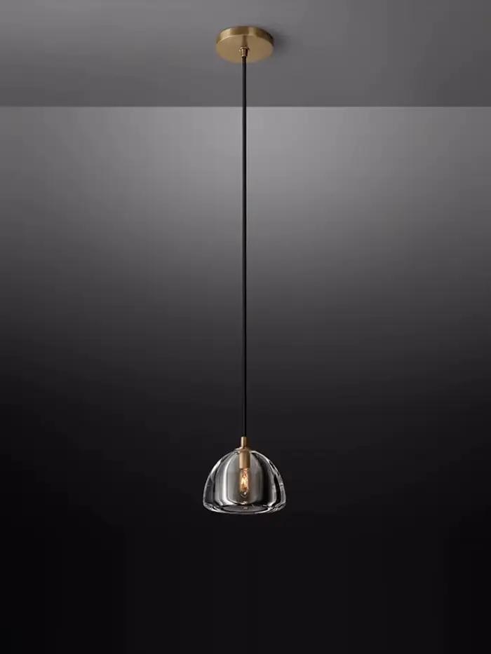 Design américain moderne cuivre chevet décor suspension lampe cuisine île salle à manger salon luxe minimaliste lustre
