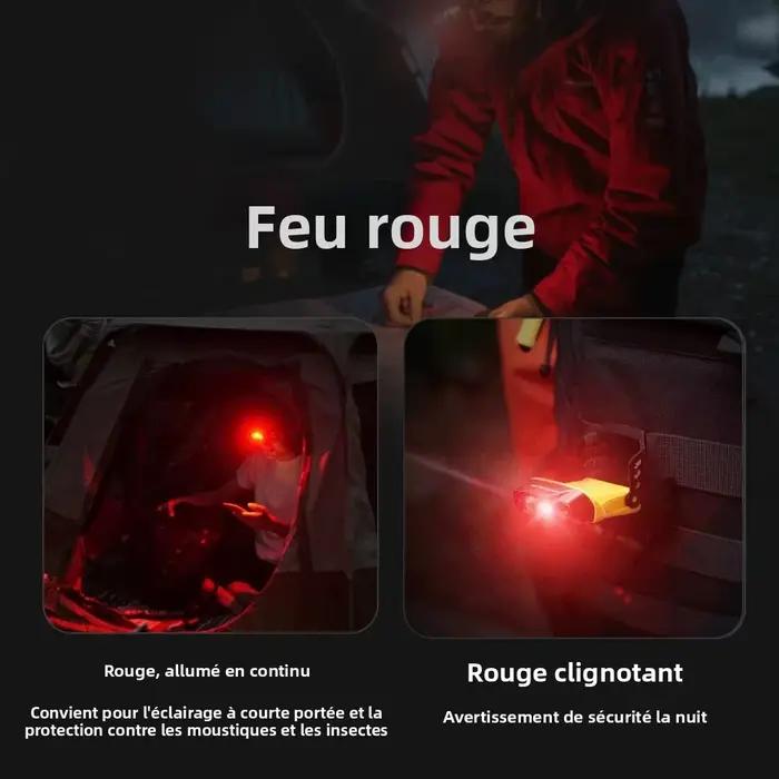 Lampe frontale NITECORE NU11, lampe à clipser sur casquette pour la pêche, lampe frontale de camping, lampe frontale de randonnée, lampe de poche pour l'escalade, lampe frontale tactile pour la course