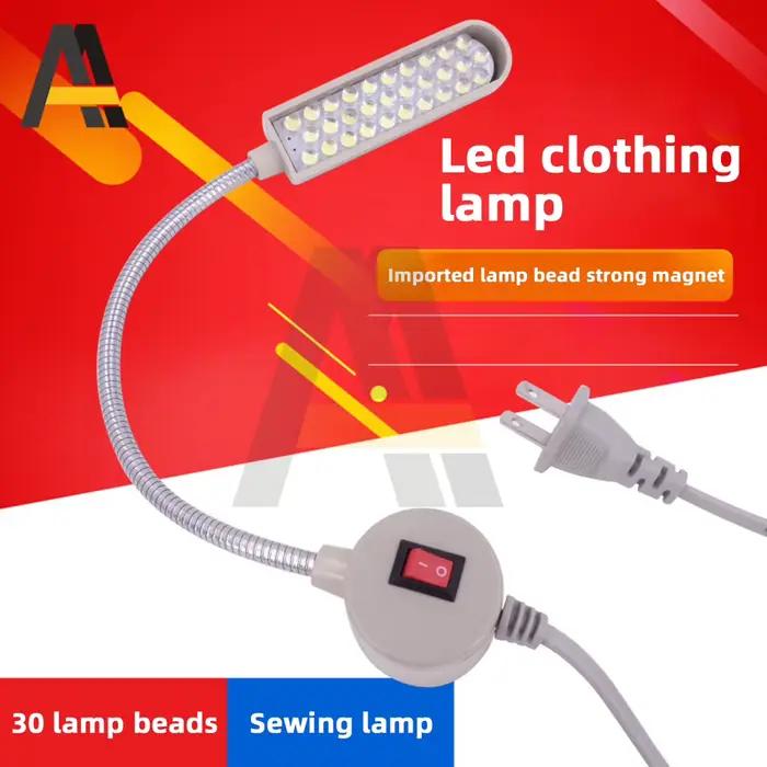 Lampe de travail Flexible multifonctionnelle à 30 LED pour Machine à coudre, éclairage magnétique pour perceuse, tour de presse