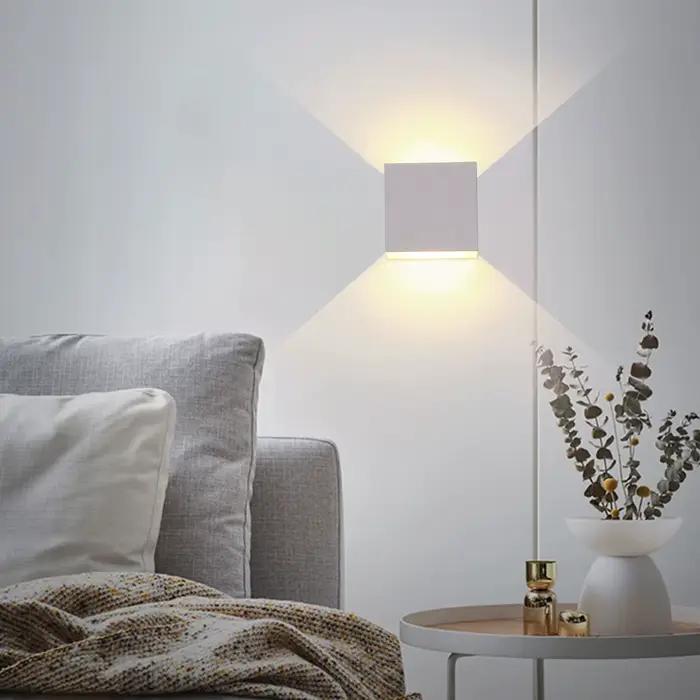 Appliques murales LED 6W lampe d'intérieur moderne blanc haut vers le bas lumières murales pour la maison Villa salon couloir chambre décoration