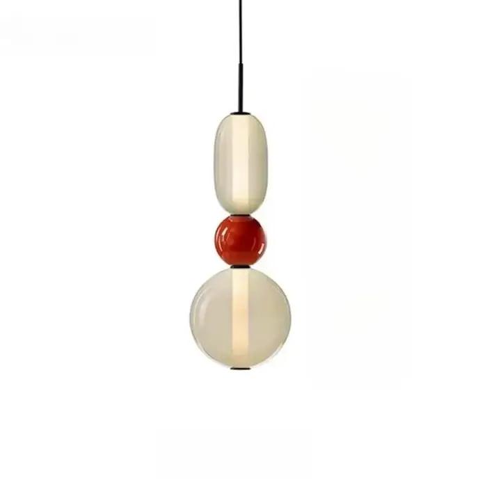 Lampe suspendue italienne moderne en verre bonbon, lustre coloré pour Loft, salon, cuisine, Restaurant, décoration de plafond