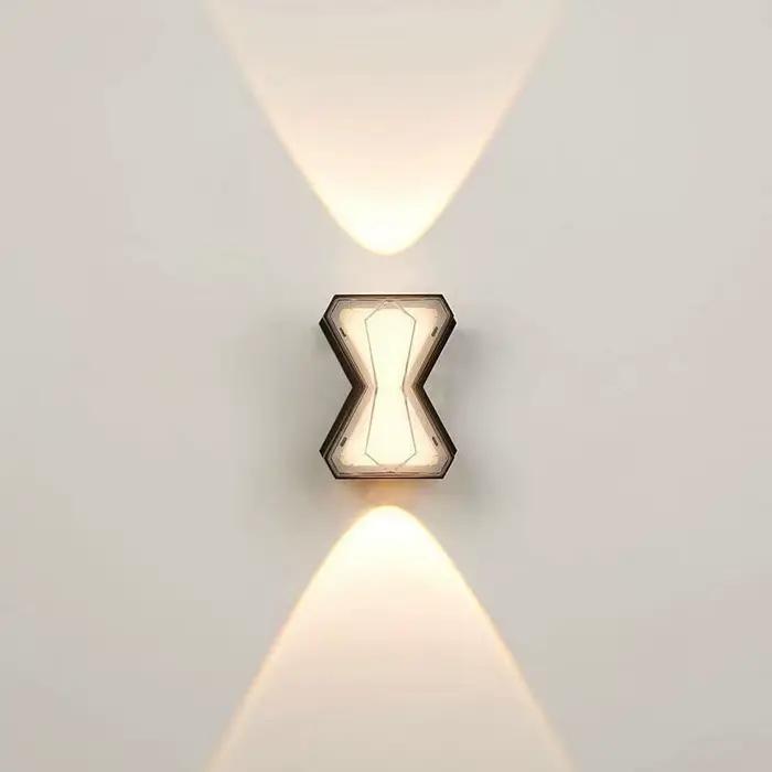 Applique murale LED moderne effet diamant pour salon, chambre et cour, éclairage haut et bas
