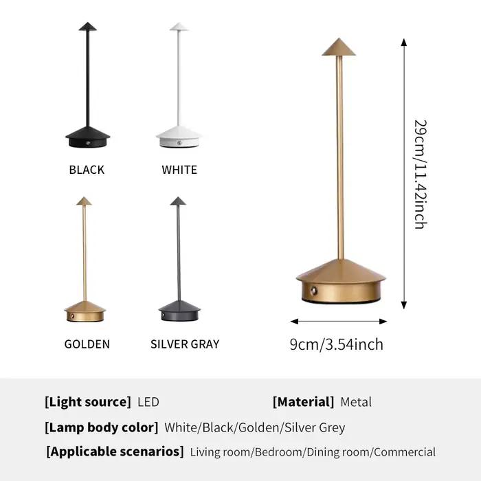 Lampe de Table LED sans fil avec capteur tactile, Rechargeable, 3 couleurs, lampe de bureau, chevet, lumière ambiante créative, décoration de salle, veilleuse