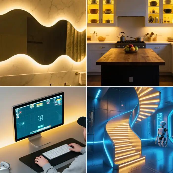 Bande LED 12V 24V 2835 5M 10M/rouleau 120LED s/m 180LED s/m