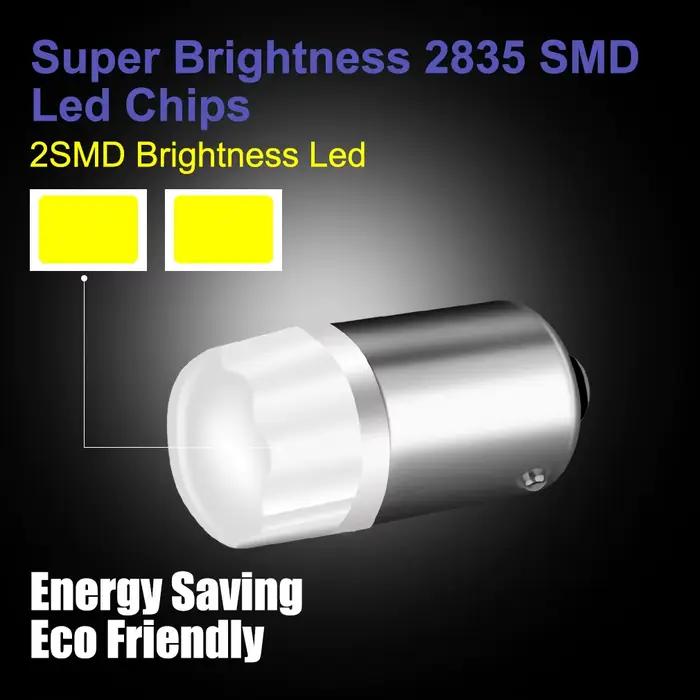 Ampoule Led BA9S T4W T2W T3W H5W, 2 pièces, 2835 SMD 12913 12910 12929, indicateur LED, ampoule de plaque d'immatriculation, DC 12V