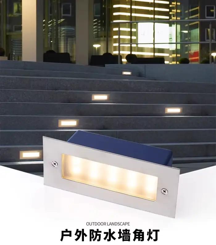 LED pont étape lumière 3W 5w lampe enterrée encastré escalier Paitio creusé Spot lumière sol jardin paysage mur éclairage extérieur