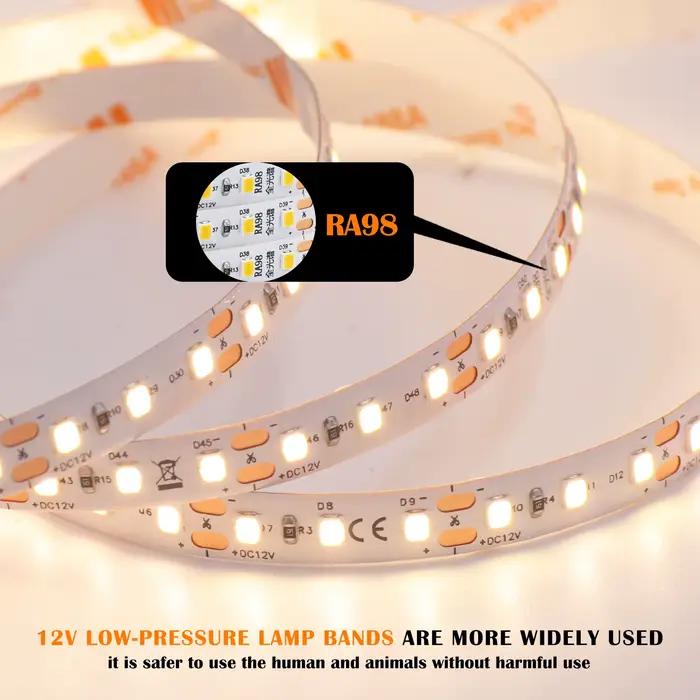 Bande LED 12V 24V 2835 5M 10M/rouleau 120LED s/m 180LED s/m
