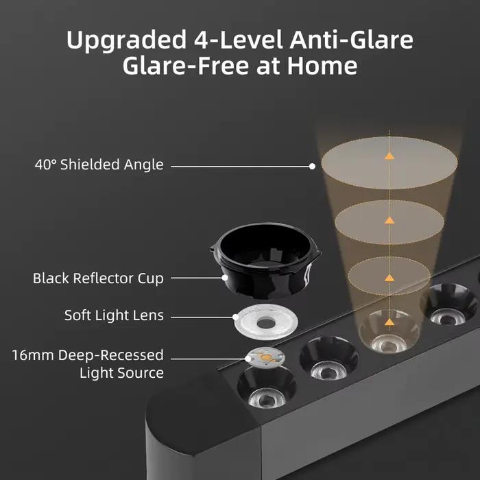 Plafonnier Led sur Rail Moderne pour Maison Cuisine Chambre à Coucher Lumière Douce et Élégante Occasions Spéciales