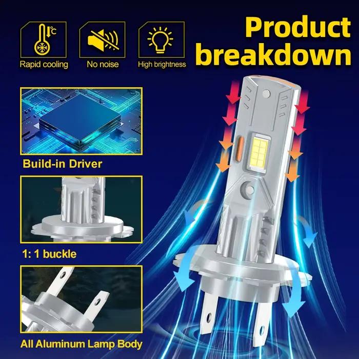 Ampoule LED haute puissance 180W, phare Turbo 6000K CSP, lampe de voiture puissante pour citroën C4 2011-2020 2012 2013 2014 2015 2016 2017, 2 pièces