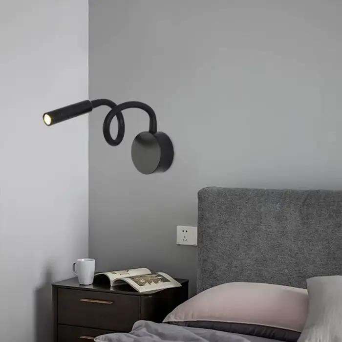 Lampe murale JOYINLED pour chevet, travail, étude, lecture, applique murale LED 3W, lampe de lecture, éclairage nocturne mural, spot LED