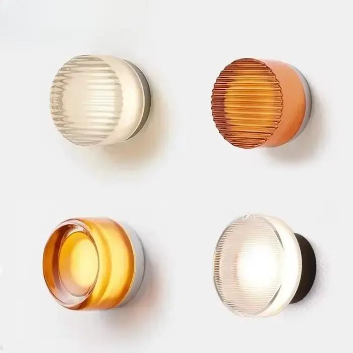 Applique murale LED ronde moderne en acrylique pour salon