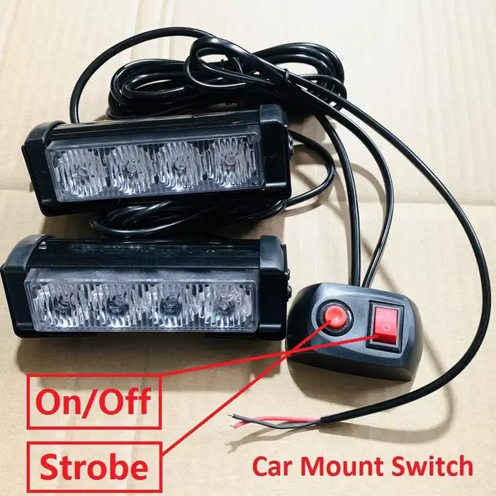 Feux clignotants 12V pour voiture, moto, camion, lampe de signalisation d'urgence, lumière stroboscopique de sécurité, patrouille quotidienne, DRL, lumière du jour