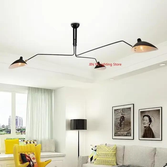 Plafonnier LED au Design Nordique Rétro, Éclairage d'NikSimple, Luminaire Décoratif de Plafond, Disponible en Blanc et Noir, Idéal pour un Salon ou une Maison Post-Moderne