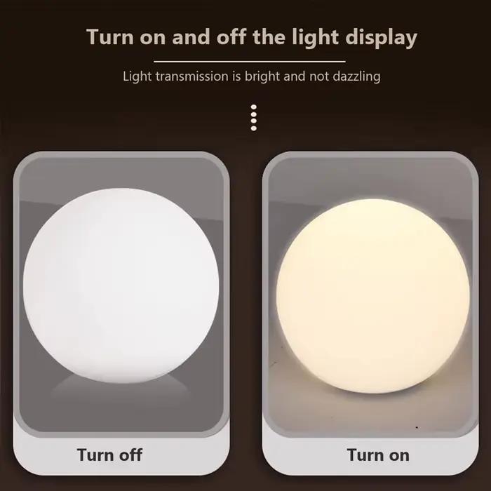Plafonnier LED moderne en verre boule blanche