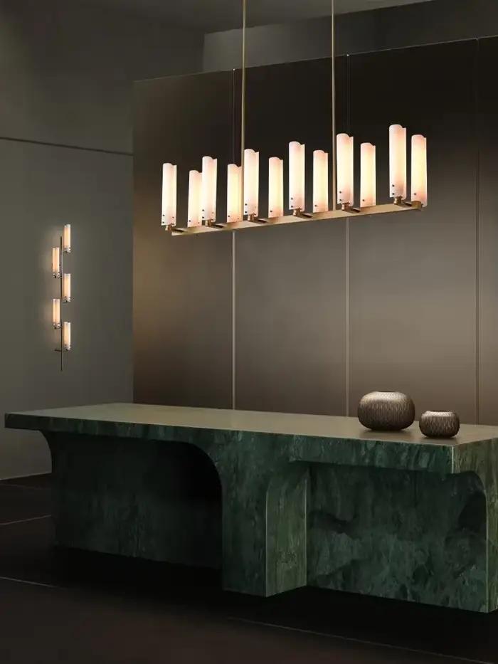 2025 moderne cuivre verre salon plafond lustre salle à manger suspension lampe TV fond allée chambre chevet applique murale