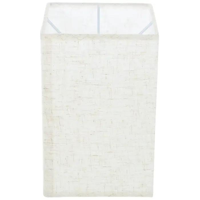 Abat-jour carré en lin beige clair, cadre métallique, pour lampe sur pied ou de table, couverture de remplacement rustique en tissu pour lampe de chevet