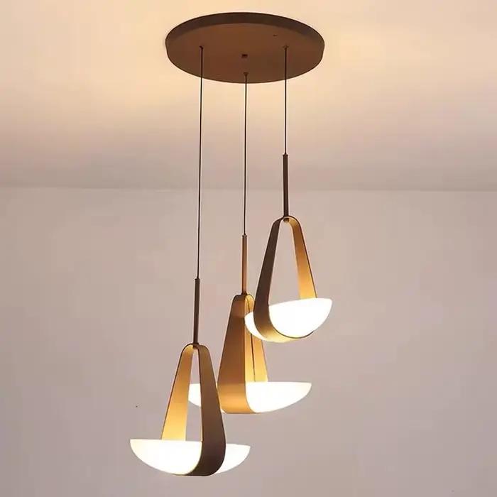 Designer moderne en cuir LED lustre restaurant suspension chambre table de chevet art lumière nordique décoration de la maison luminaire