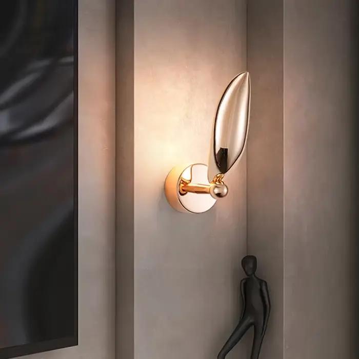 Lampe murale LED créative en forme de mouette dorée pour chambre à coucher salon nordique élégance moderne à offrir