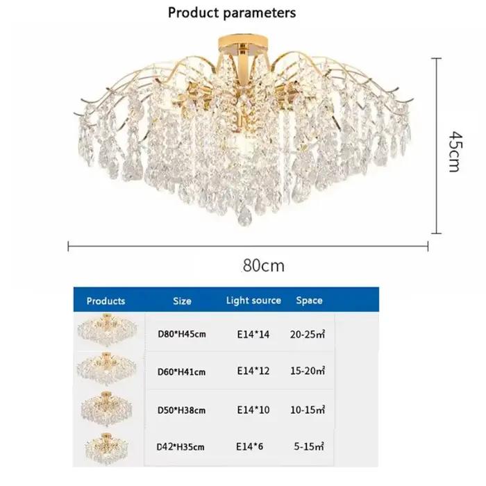 Lustre de plafond moderne de luxe à LED pour salon, luminaire en cristal, articles de décoration intérieure, lampe, luminaires suspendus pour cuisine