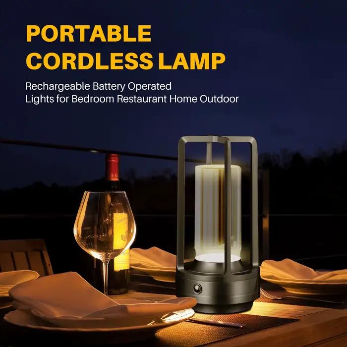 Lampe de Table LED GGbingo Veilleuse Sans Fil Rectangulaire à Usage Intérieur et Extérieur Pour Chambre, Bureau, Restaurant, Camping Occasions Spéciales
