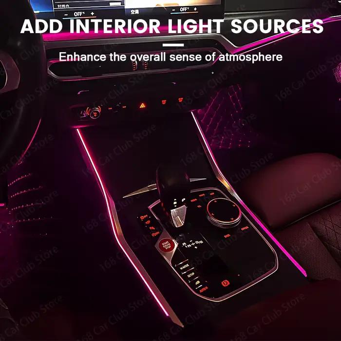 LED 11 couleurs adhésif console centrale lumière de selle lumière ambiante pour BMW nouvelle série 3/4 G20 G22 M3 M4 voiture Console lumière de selle