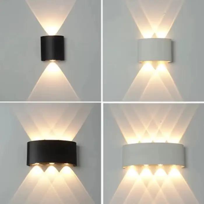 Applique murale LED en aluminium, étanche, pour extérieur, jardin, clôture, intérieur, chambre, chevet, salon, escalier
