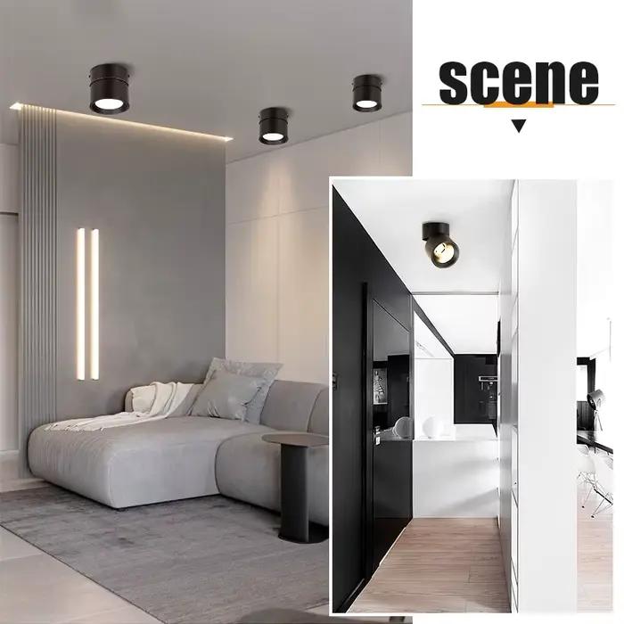 Spot lumineux Led en aluminium monté en Surface, éclairage d'intérieur, luminaire décoratif de plafond, idéal pour un salon ou une chambre à coucher, 5/10/15/25W, 220V