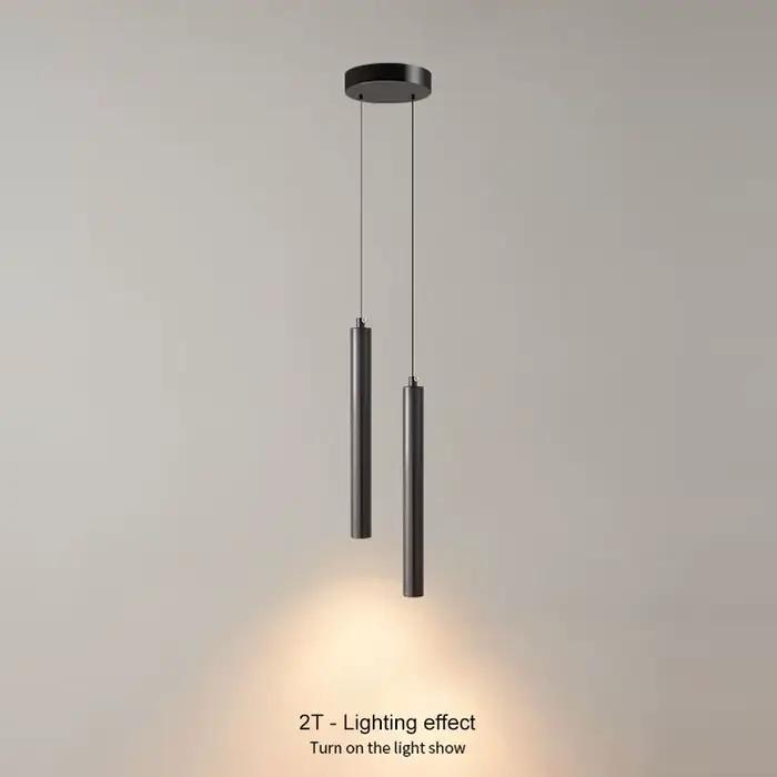 Lampes suspendues noires à LED