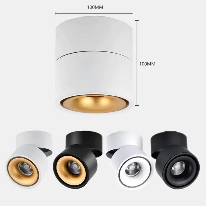 Spot lumineux Led encastré Plafond Led Downlight Surface COB 9W 12W 15W 18W plafonniers à intensité variable AC110 220v