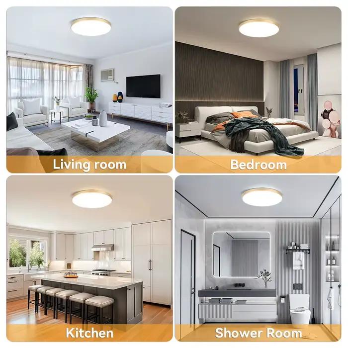Plafonniers LED pour salle de bain IP44 étanche intérieur cuisine lumière AC165-265V 18W/30W/40W chambre plafonnier pour panneau de maison