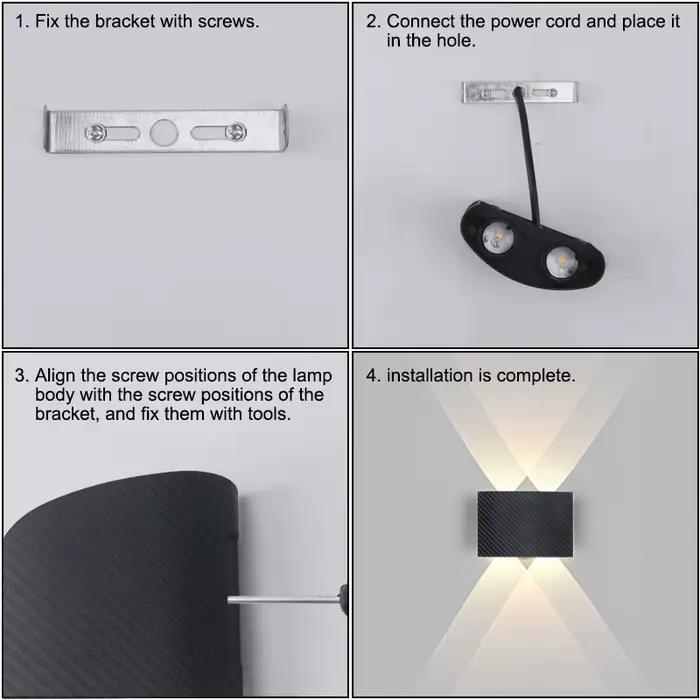 Applique extérieure moderne lampe murale LED étanche AC85-265V 6W 10W lampes de décoration pour chambre allée galerie salon