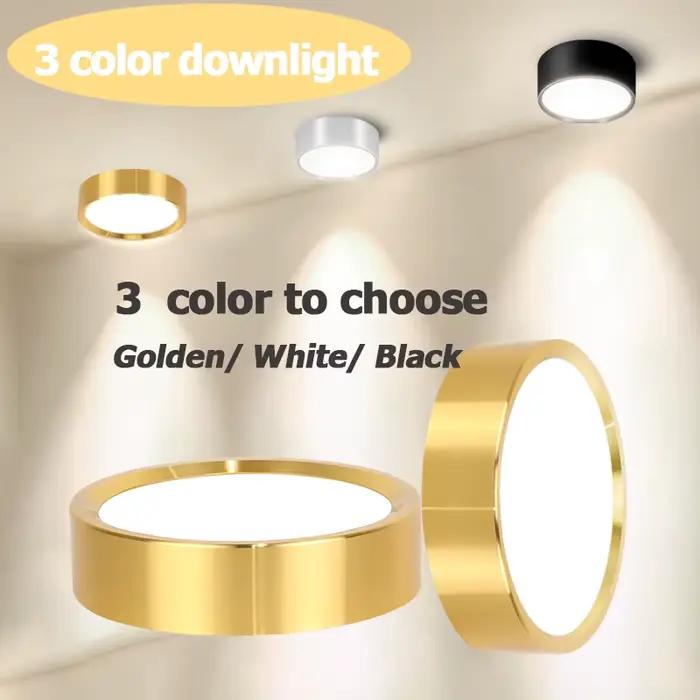 LED plafonnier 3 changement de couleur Mini plafonnier 5/10/15/25W pour salon chambre salle de bain cuisine décor luxe vers le bas lumières