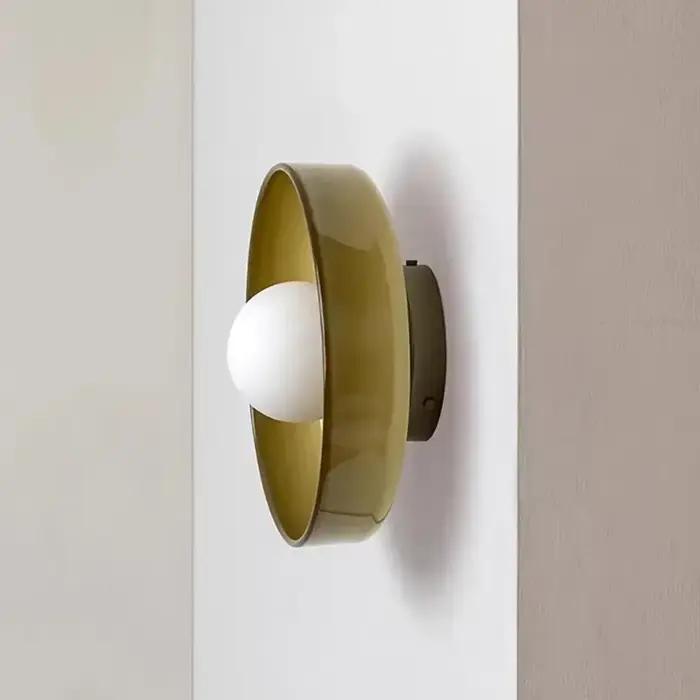 Plafonnier LED vintage Bauhaus, applique murale crème, source lumineuse G9 à tête unique, éclairage pour couloir, salon, chambre