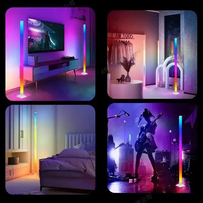 Lampe sur pied d'angle LED RGB