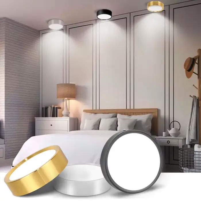 LED plafonnier 3 changement de couleur Mini plafonnier 5/10/15/25W pour salon chambre salle de bain cuisine décor luxe vers le bas lumières