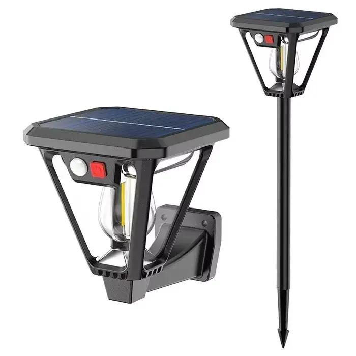 LED lumière solaire capteur de mouvement applique extérieure éclairage étanche double usage lampe de pelouse et applique murale pour porche de jardin