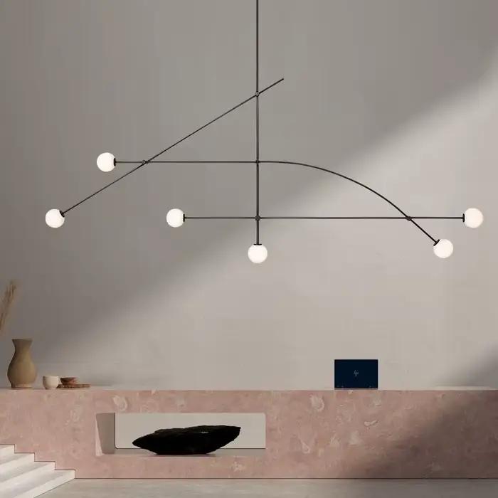 Plafonnier Suspendu Noir au Design Moderne