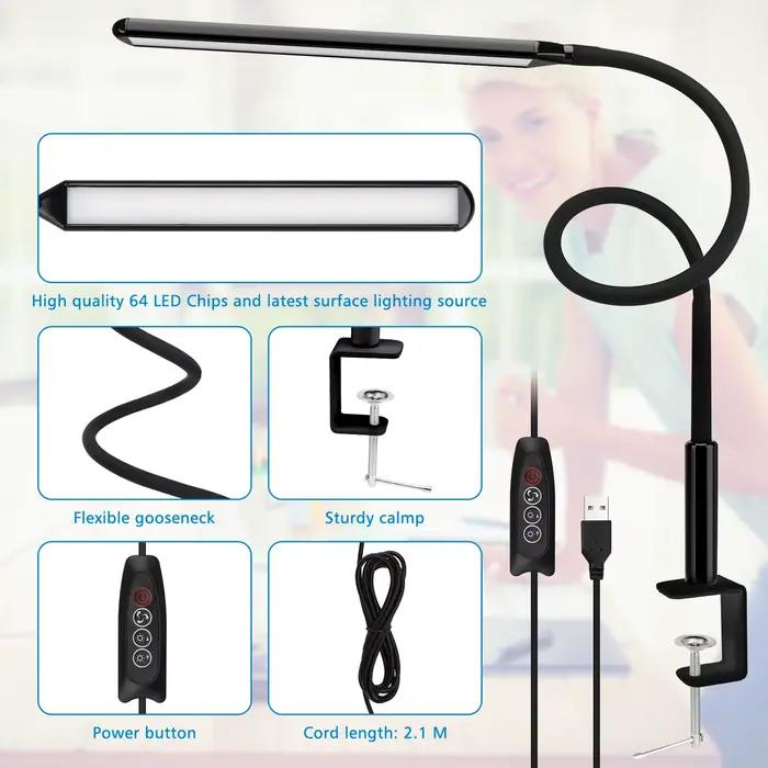 Lampe de bureau à clip LED